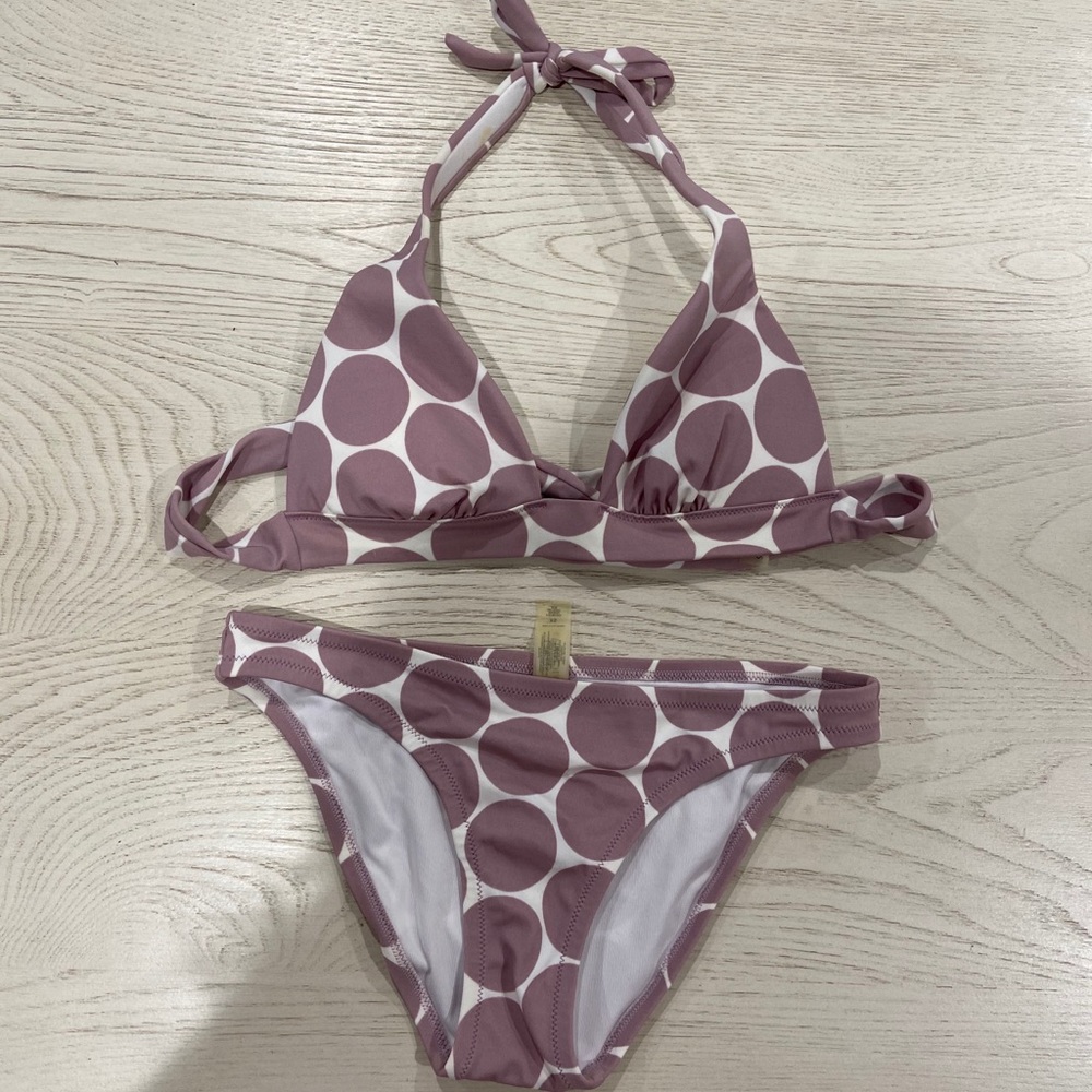 VICTORIA SECRETS XS BATHING SUIT PURPLE POKA DOT